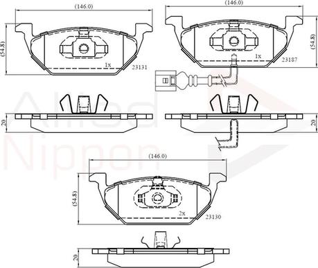 Comline ADB1851 - Brake Pad Set, disc brake car-mod.net