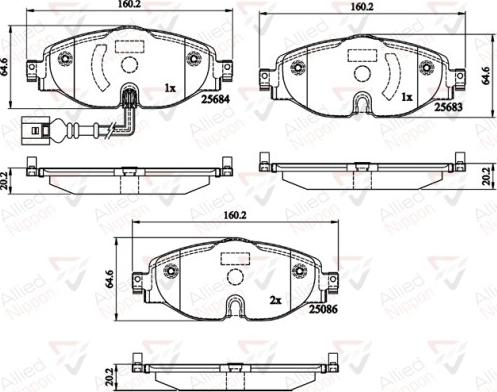 Comline ADB12158 - Brake Pad Set, disc brake car-mod.net