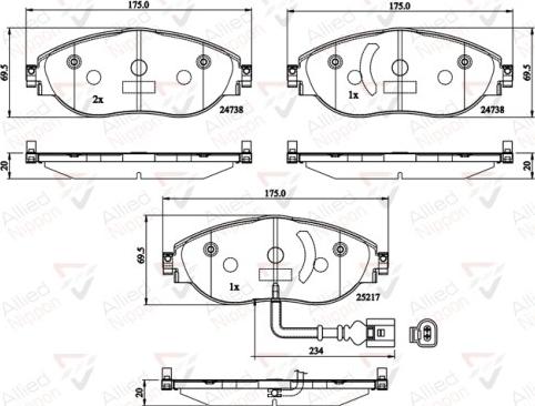 Comline ADB12201 - Brake Pad Set, disc brake car-mod.net