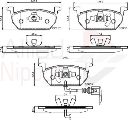 Comline ADB12224 - Brake Pad Set, disc brake car-mod.net