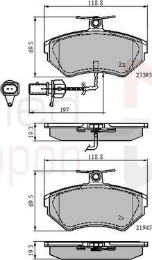 Comline ADB1736 - Brake Pad Set, disc brake car-mod.net