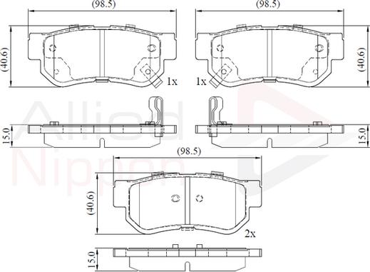 Comline ADB3935 - Brake Pad Set, disc brake car-mod.net