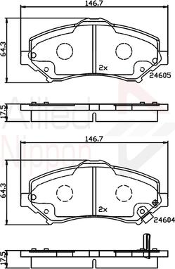 Comline ADB36066 - Brake Pad Set, disc brake car-mod.net