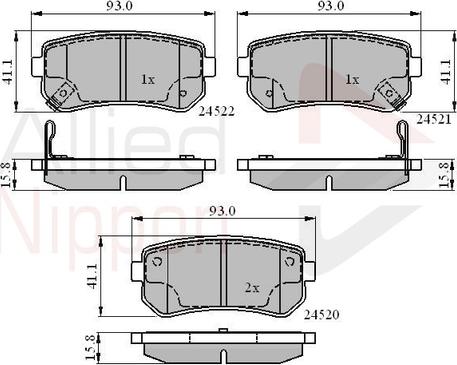 Comline ADB31543 - Brake Pad Set, disc brake car-mod.net