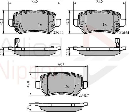 Comline ADB31551 - Brake Pad Set, disc brake car-mod.net