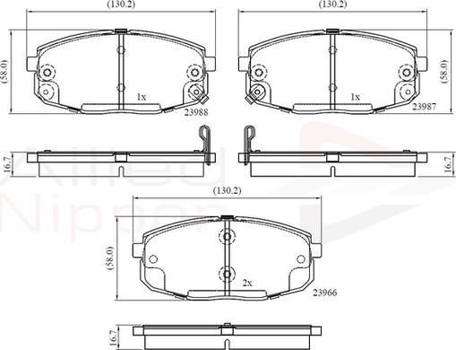 Comline ADB31798 - Brake Pad Set, disc brake car-mod.net