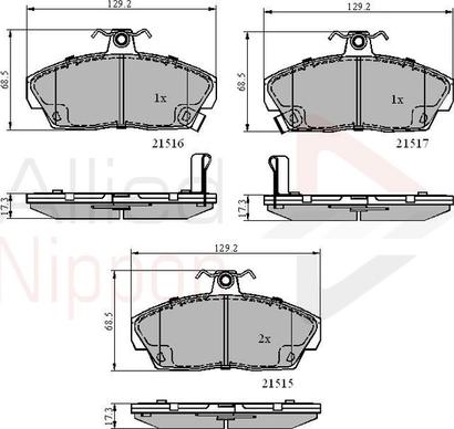 Comline ADB3232 - Brake Pad Set, disc brake car-mod.net