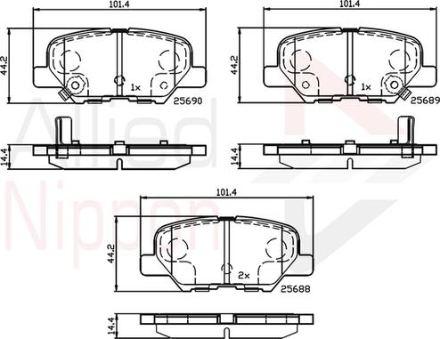 Comline ADB32238 - Brake Pad Set, disc brake car-mod.net
