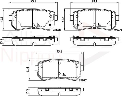 Comline ADB32276 - Brake Pad Set, disc brake car-mod.net