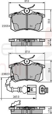 Comline ADB2797 - Brake Pad Set, disc brake car-mod.net