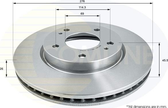 Comline ADC0383V - Brake Disc car-mod.net