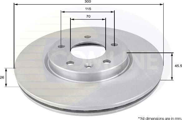 Comline ADC1153V - Brake Disc car-mod.net