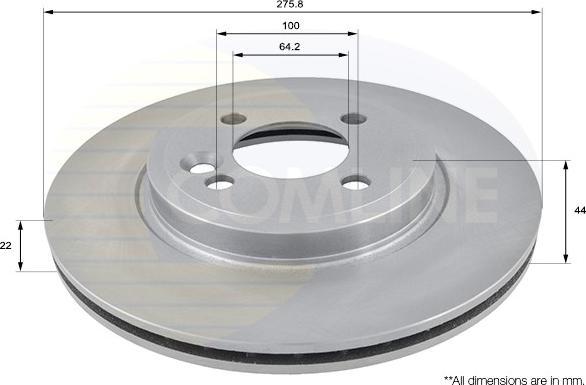 Comline ADC1713V - Brake Disc car-mod.net