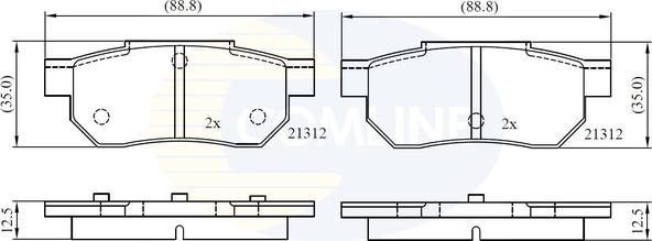 Comline CBP0460 - Brake Pad Set, disc brake car-mod.net