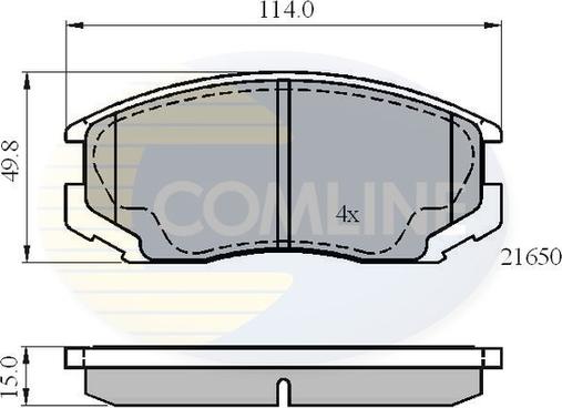 Comline CBP0415 - Brake Pad Set, disc brake car-mod.net