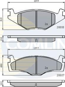 Comline CBP0148 - Brake Pad Set, disc brake car-mod.net