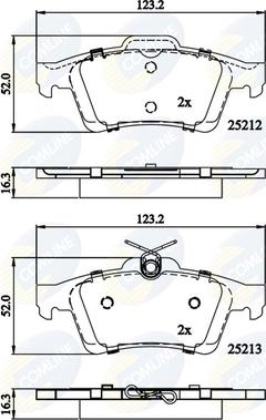 Comline CBP01629 - Brake Pad Set, disc brake car-mod.net