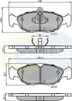 Comline CBP0134 - Brake Pad Set, disc brake car-mod.net