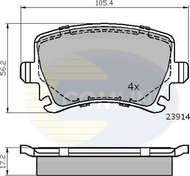 Comline CBP01284 - Brake Pad Set, disc brake car-mod.net