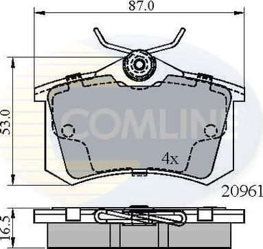 Comline CBP01716 - Brake Pad Set, disc brake car-mod.net