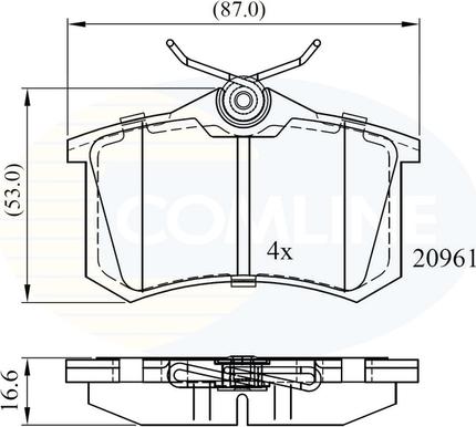 Comline CBP0797 - Brake Pad Set, disc brake car-mod.net