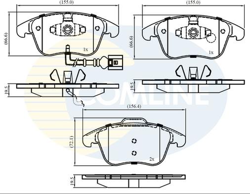 Comline CBP16022 - Brake Pad Set, disc brake car-mod.net