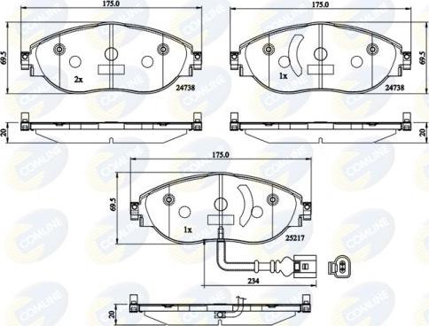 Comline CBP12201 - Brake Pad Set, disc brake car-mod.net