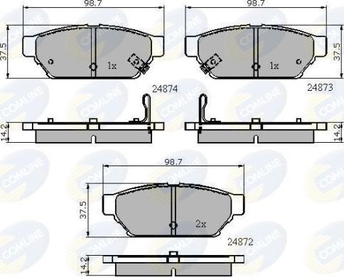 Comline CBP3405 - Brake Pad Set, disc brake car-mod.net