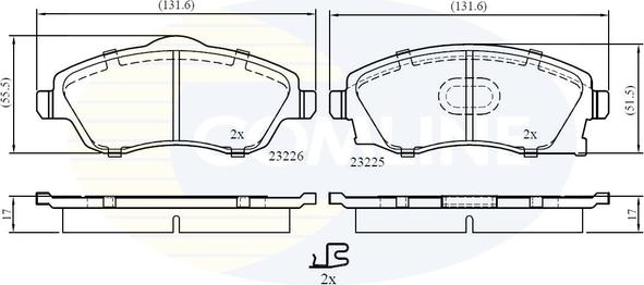 Comline CBP31112 - Brake Pad Set, disc brake car-mod.net