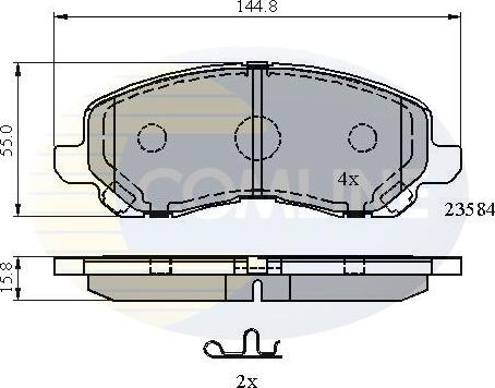 Comline CBP31256 - Brake Pad Set, disc brake car-mod.net