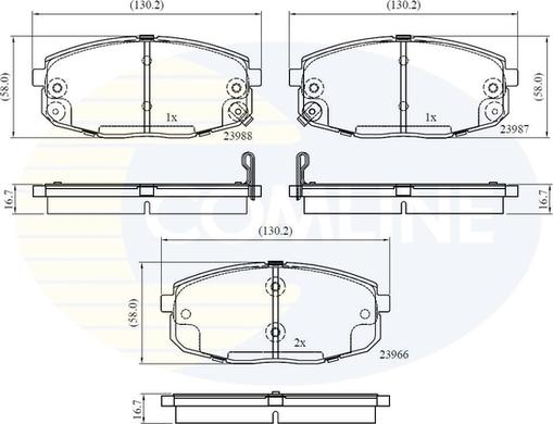 Comline CBP31798 - Brake Pad Set, disc brake car-mod.net