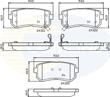 Comline CBP32016 - Brake Pad Set, disc brake car-mod.net