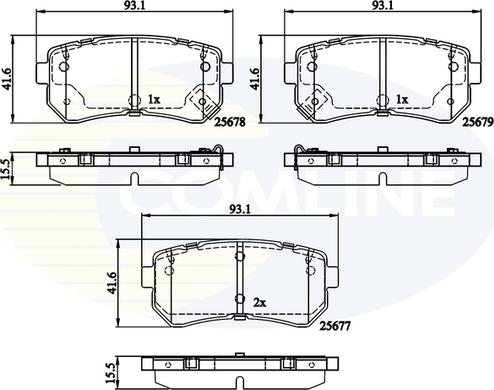 Comline CBP32276 - Brake Pad Set, disc brake car-mod.net