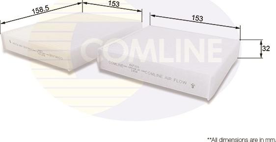 Comline EKF101 - Filter, interior air car-mod.net