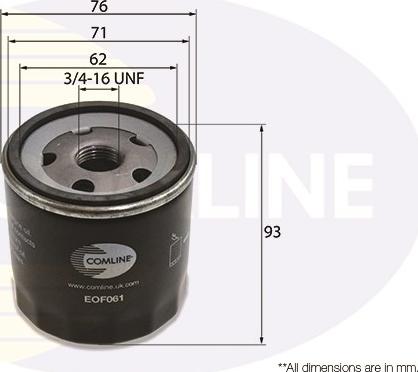 Comline EOF061 - Oil Filter car-mod.net
