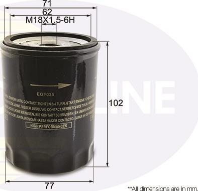 Comline EOF035 - Oil Filter car-mod.net