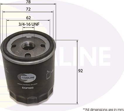 Comline EOF023 - Oil Filter car-mod.net