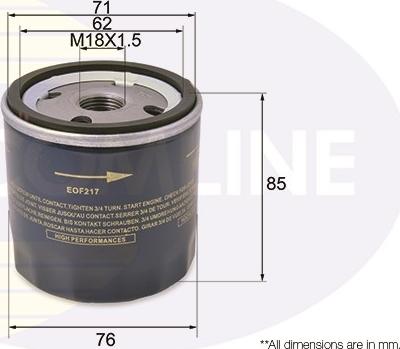 Comline EOF217 - Oil Filter car-mod.net