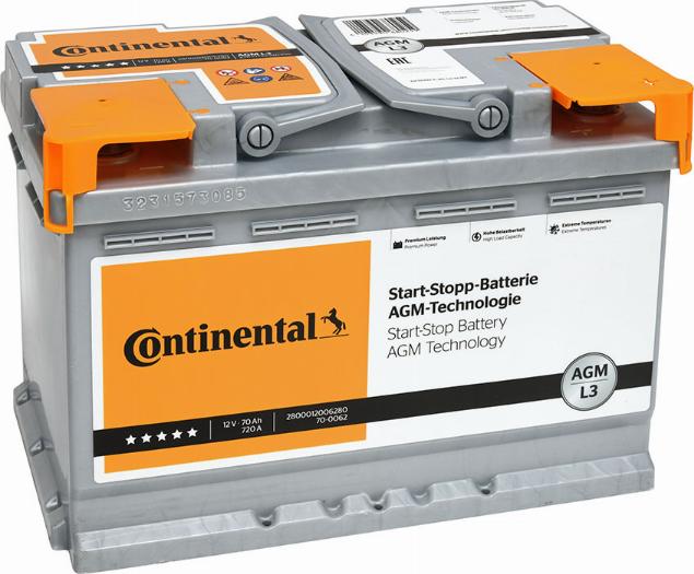 CONTINENTAL 2800012006280 - Starter Battery car-mod.net