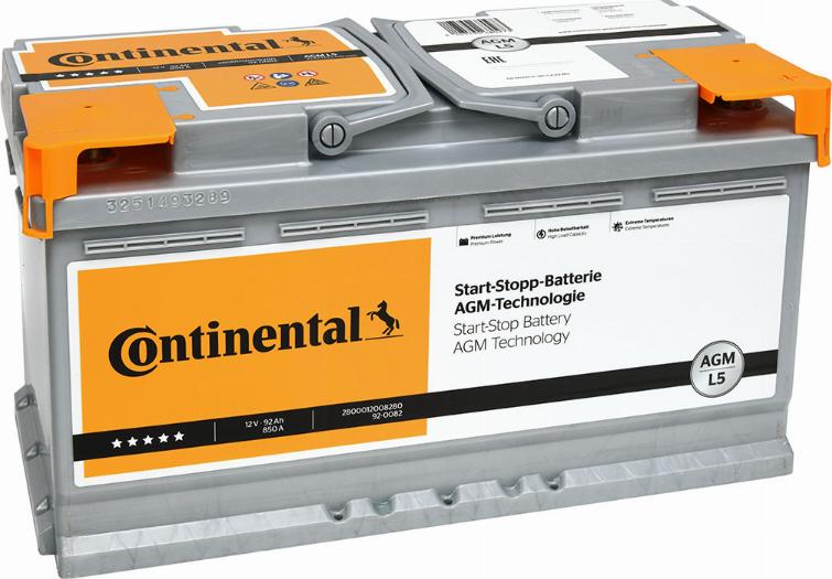 CONTINENTAL 2800012008280 - Starter Battery car-mod.net
