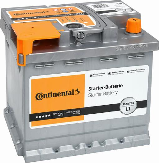 CONTINENTAL 2800012019280 - Starter Battery car-mod.net