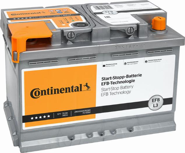 CONTINENTAL 2800012039280 - Starter Battery car-mod.net