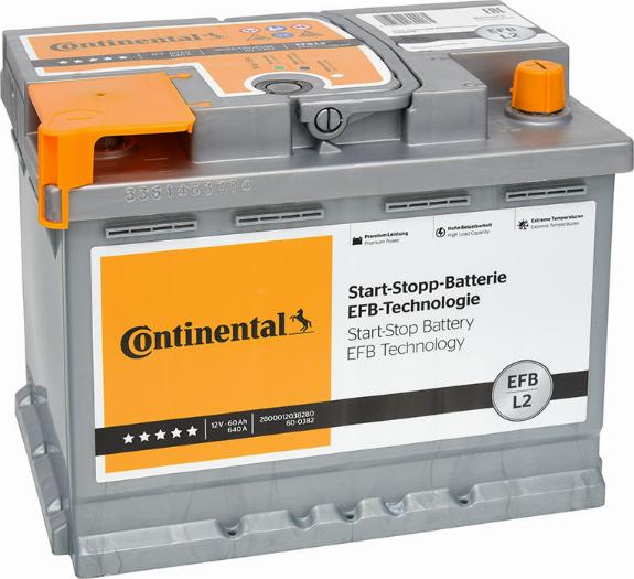 CONTINENTAL 2800012038280 - Starter Battery car-mod.net