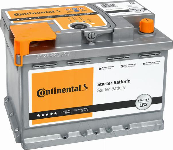 CONTINENTAL 2800012020280 - Starter Battery car-mod.net