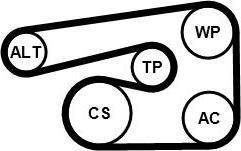CONTINENTAL 5PK1546K1 - V-Ribbed Belt Set car-mod.net