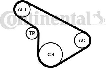 CONTINENTAL 5PK1212K1 - V-Ribbed Belt Set car-mod.net