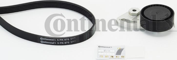CONTINENTAL 5PK875K1 - V-Ribbed Belt Set car-mod.net