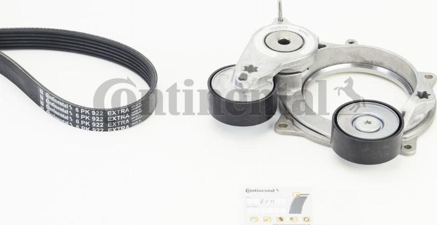 CONTINENTAL 6PK922 EXTRA K1 - V-Ribbed Belt Set car-mod.net