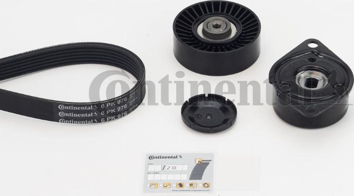 CONTINENTAL 6PK976K3 - V-Ribbed Belt Set car-mod.net