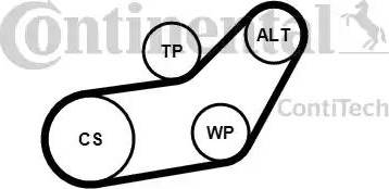 CONTINENTAL 6PK1045K1 - V-Ribbed Belt Set car-mod.net